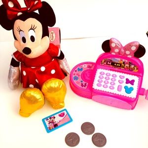 Minnie Mouse Set Plush + FREECash register w/money